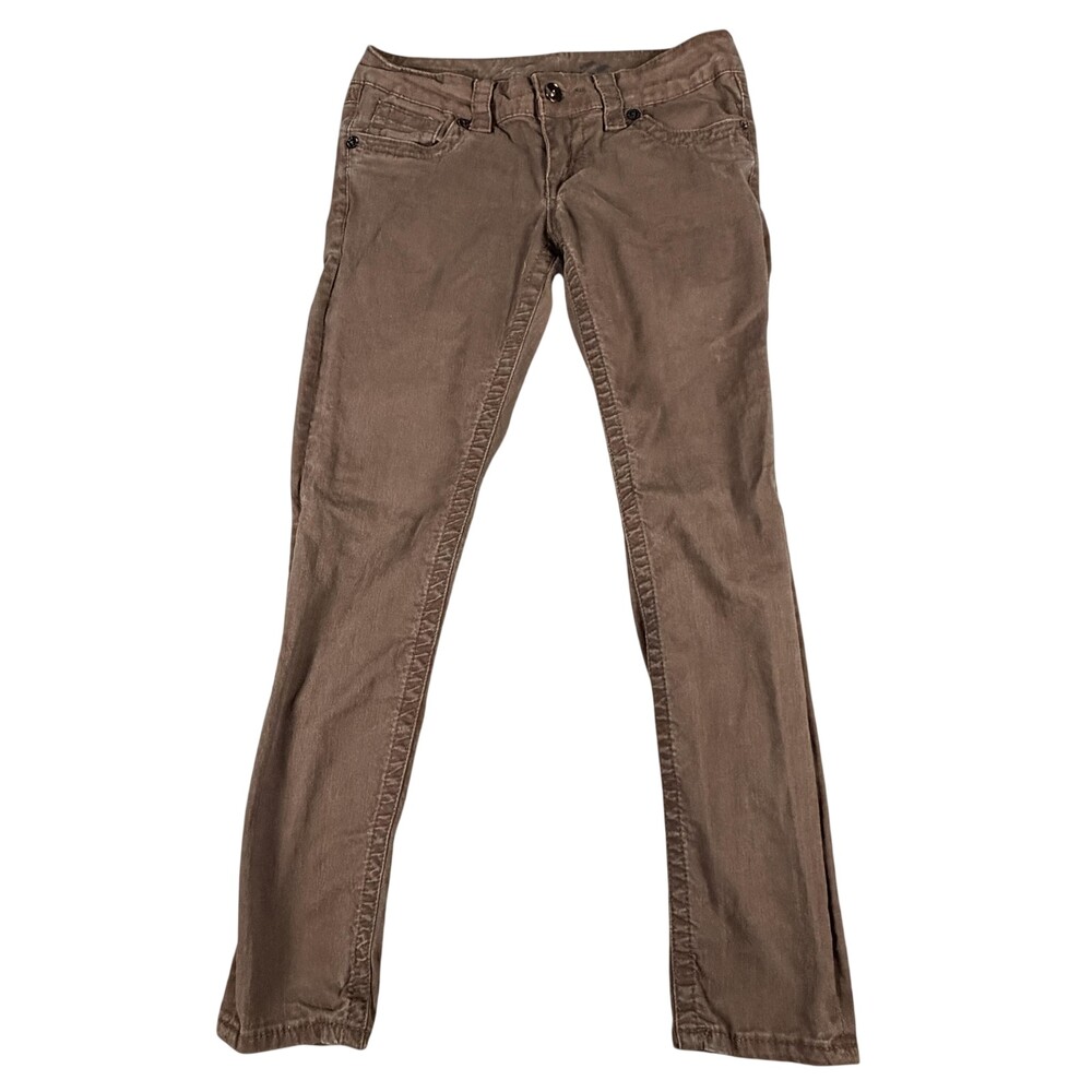 Seven7 Jeans Womens 31 Brown Skinny Stretch Denim 5 Pocket Low Rise (32x28.5)